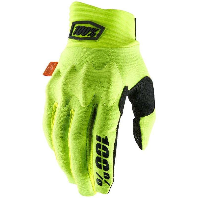 100% Cognito Gloves – Yellow/Black Full Finger Mens X-Large