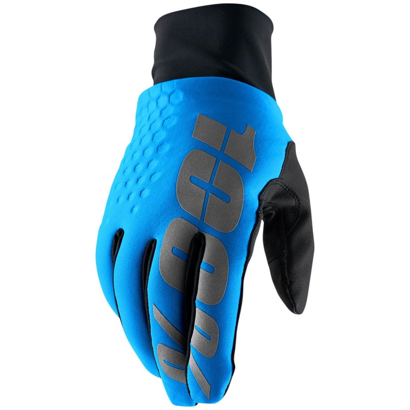 100% Hydromatic Brisker Gloves – Blue Full Finger Small