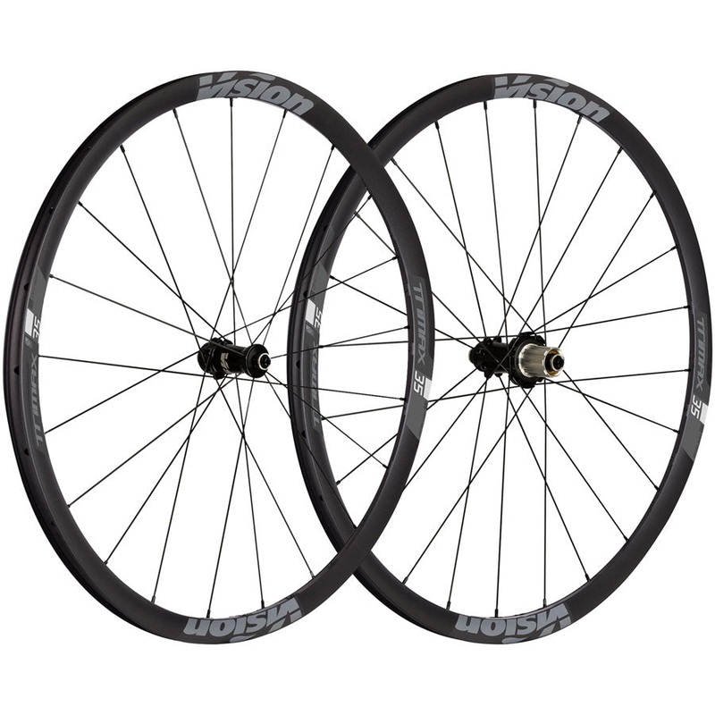 Vision TriMax 35 TL Wheelset Tubeless 700c 21/24H Spoke Count Disc Brake Center Lock Rotor Mount  BLK