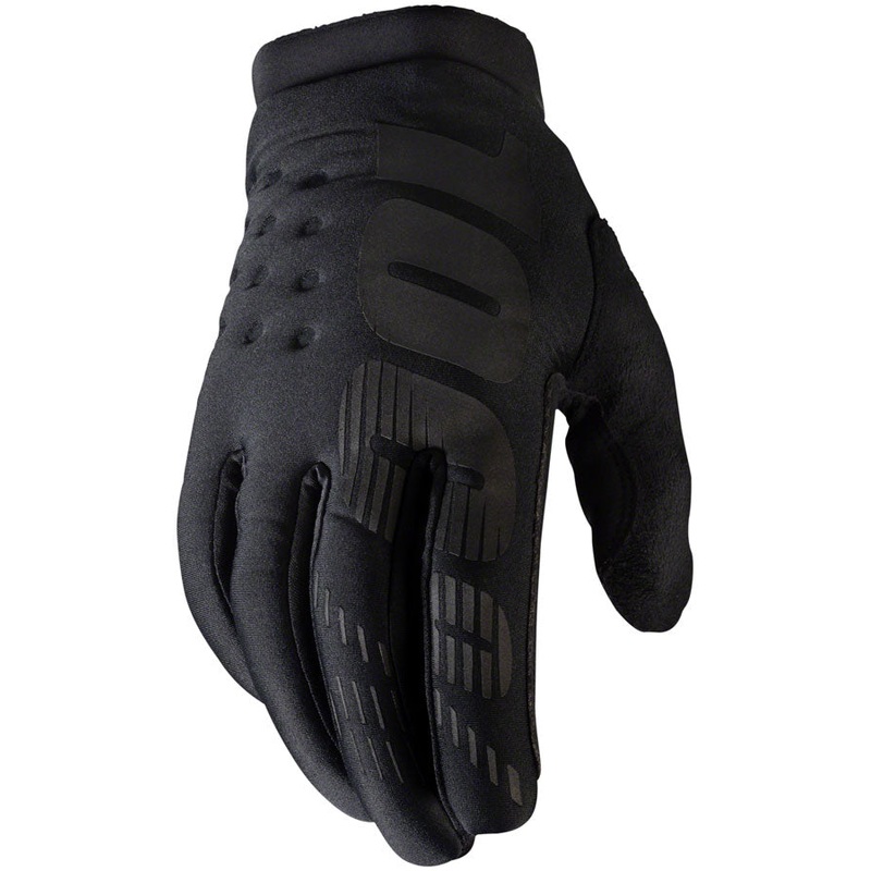 100% Brisker Gloves – Black Mens 2X-Large