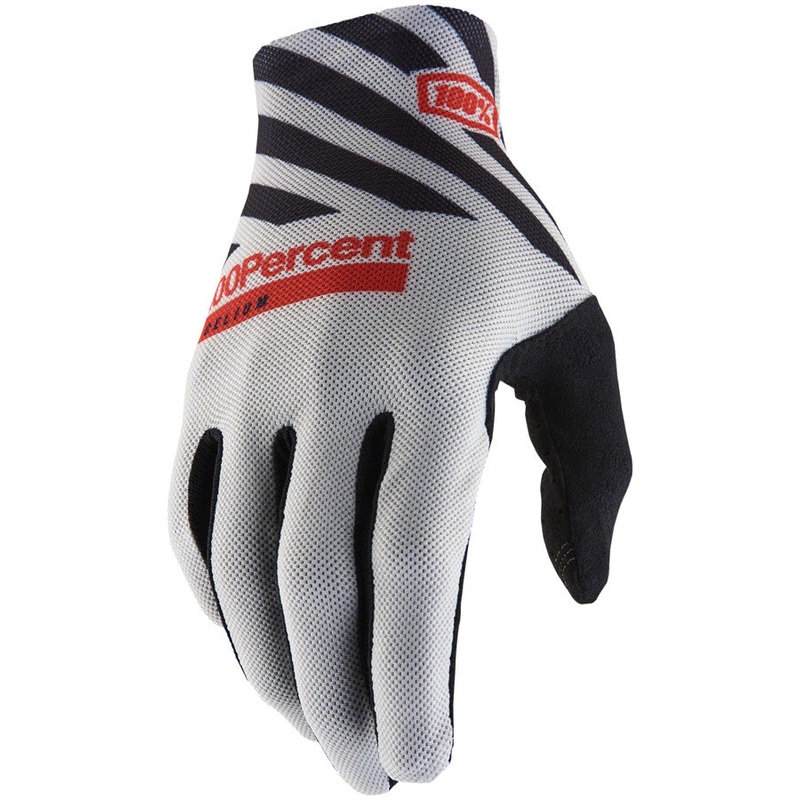 100% Celium Gloves – Gray Full Finger Mens Medium