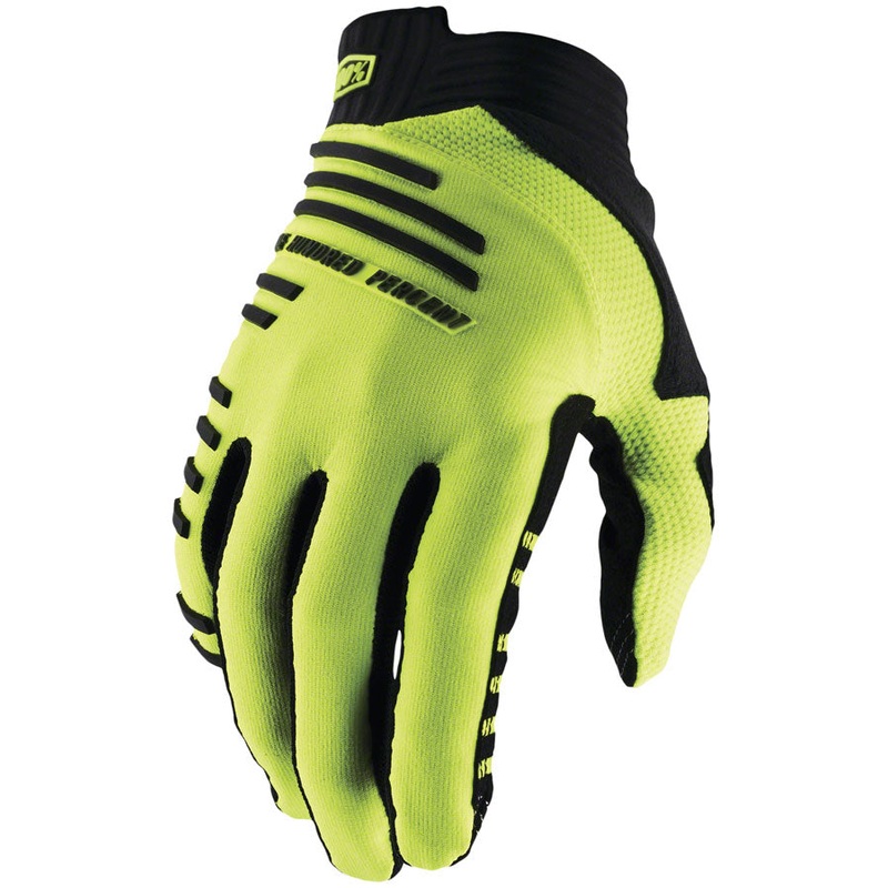 100% R-Core Gloves – Yellow Full Finger Mens Medium