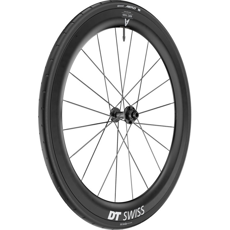DT Swiss ARC 1400 DiCut 55 Front Wheel – 700 12 x 100mm Center-Lock BLK WTS w/Aero 111 Tire