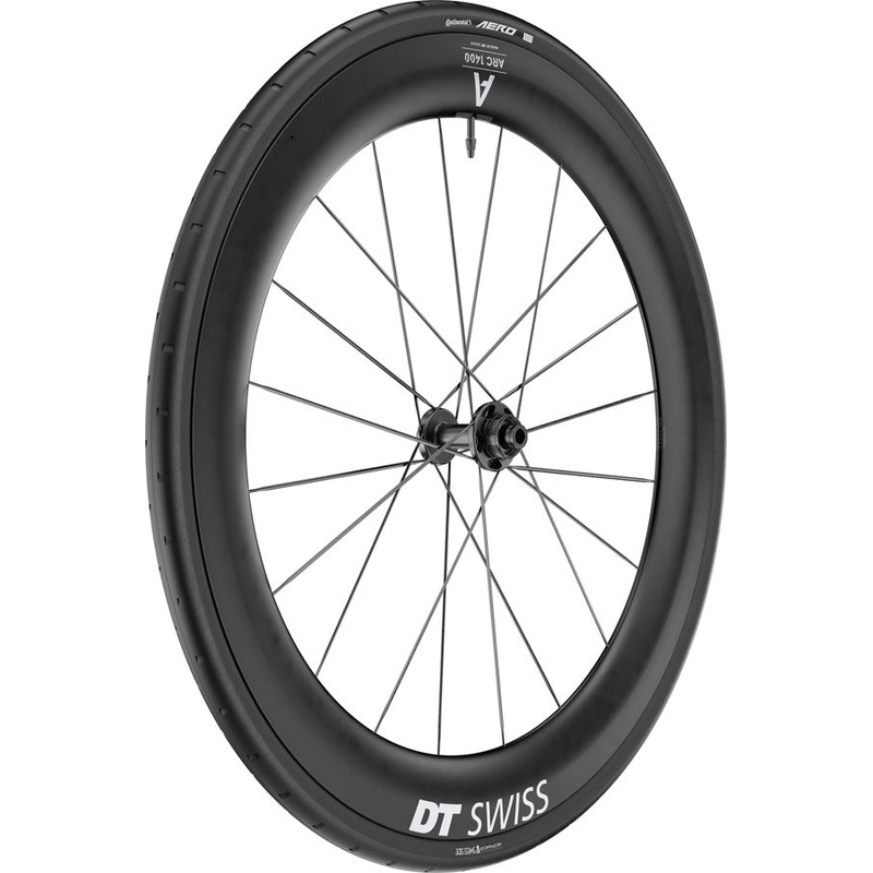 DT Swiss ARC 1400 DiCut 65 Front Wheel – 700 12 x 100mm Center-Lock BLK WTS w/Aero 111 Tire