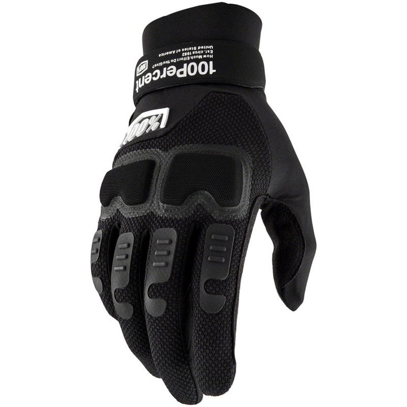 100% Langdale Gloves – Black Full Finger Mens X-Large