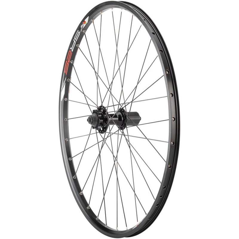 Quality Wheels Value Double Wall Series Disc Rear Wheel – 26″ QR x 135mm 6-Bolt HG 10 BLK Clincher 32H